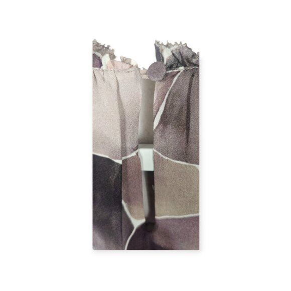 🛍️ Ecru Abstract Print Blouse - Women's Small - Brown Multicolor - Picture 7 of 11